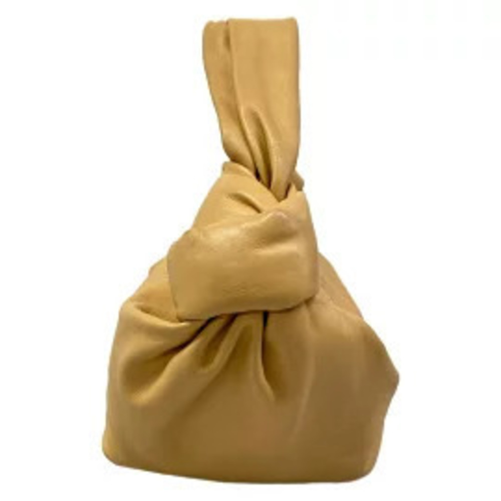 Bottega Veneta Double Knot Handbag Beige Leather